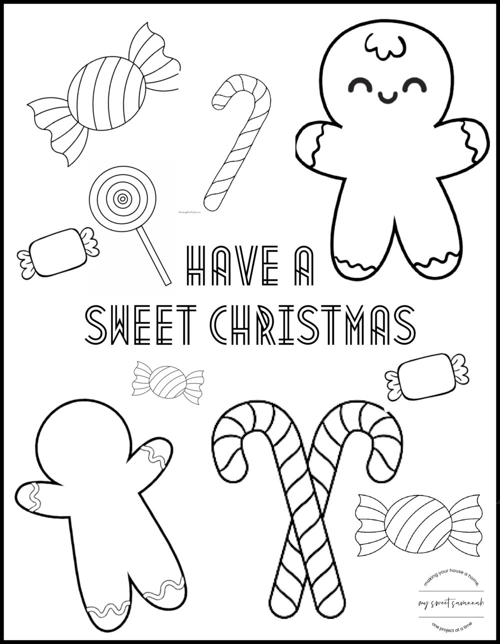 Christmas coloring pages - free printables - My Sweet Savannah