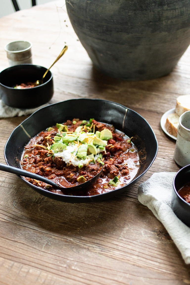 Slow Cooker Chili Recipe - My Sweet Savannah